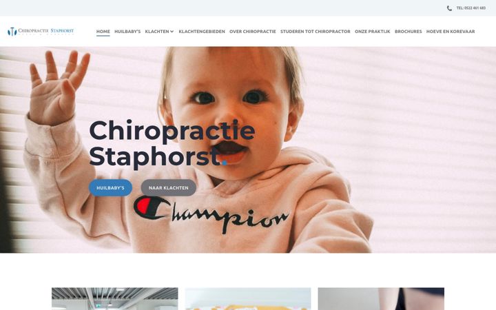 Screenshot of chiropractiestaphorst.nl