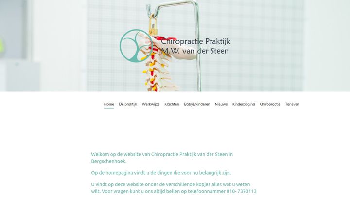 Screenshot of chiropractievandersteen.nl