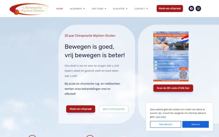 Screenshot von chiropractiewijchendruten.nl