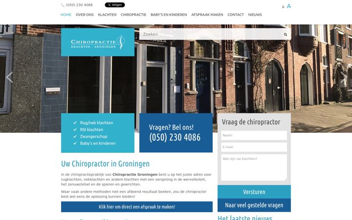 Screenshot von chiropractorgroningen.nl
