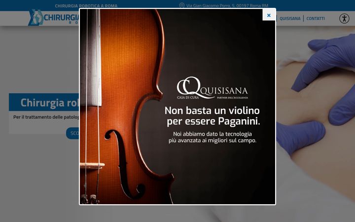 Kuvakaappaus sivustosta chirurgiarobotica-roma.it