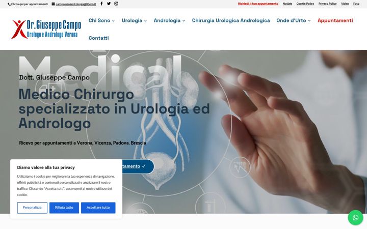 Snímek obrazovky chirurgiauroandrologica.it