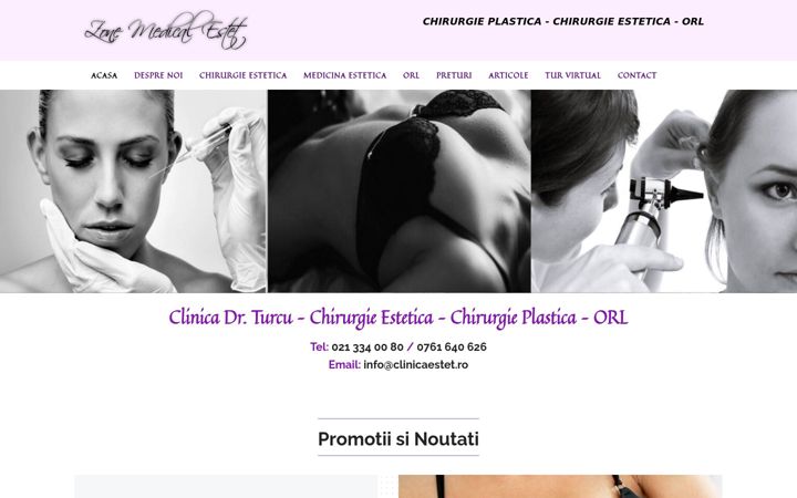 Snímek obrazovky chirurgie-estet.ro