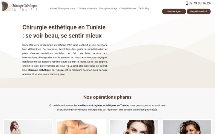 Screenshot von chirurgie-esthetique-en-tunisie.fr