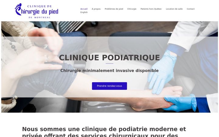 Captura de pantalla de chirurgiedupied.ca