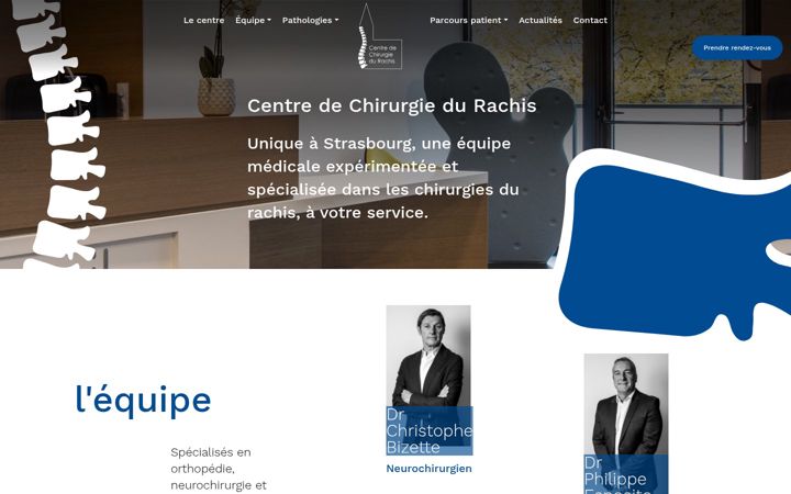 Screenshot von chirurgiedurachis.fr