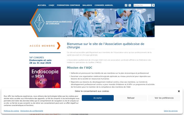Captura de pantalla de chirurgiequebec.ca