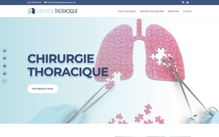 Captură de ecran a chirurgiethoracique.net
