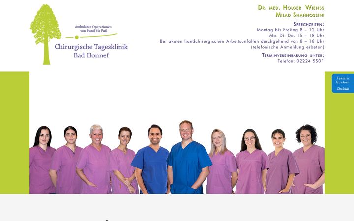 Snímek obrazovky chirurgische-tagesklinik-honnef.de