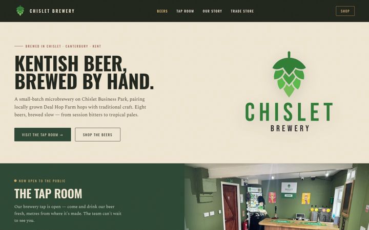 Screenshot ta' chisletbrewery.co.uk