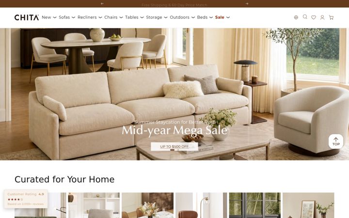 Screenshot of chitaliving.com