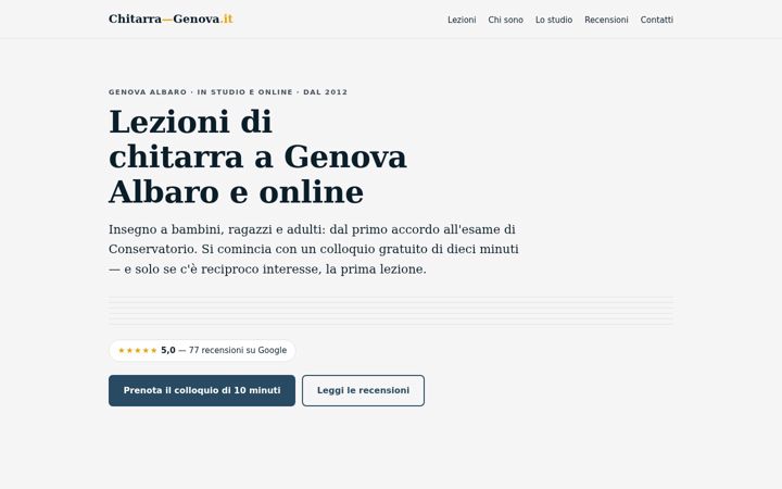 Képernyőkép: chitarra-genova.it
