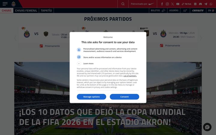 Screenshot of chivasdecorazon.com.mx