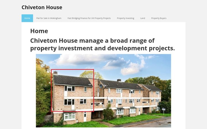 Screenshot ta' chivetonhouse.co.uk