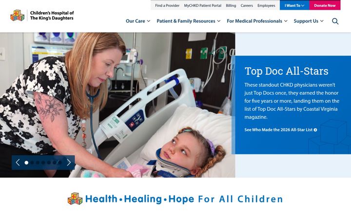 Screenshot of chkd.org