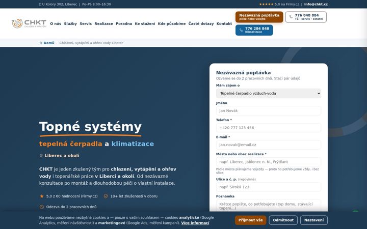 Posnetek zaslona chkt.cz