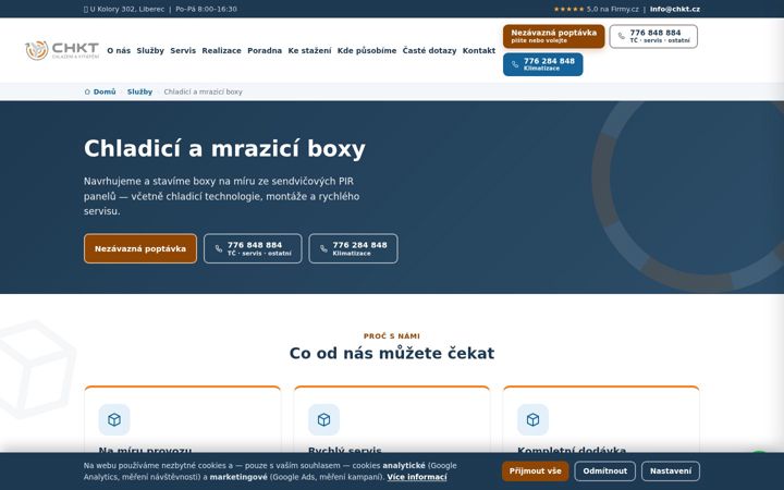 Posnetek zaslona chladici-mrazici-boxy.cz