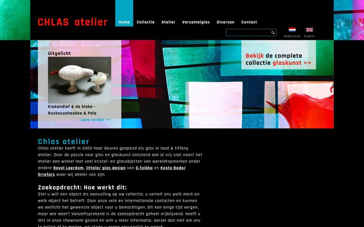 Screenshot von chlasatelier.nl