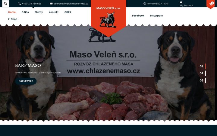 Posnetek zaslona chlazenemaso.cz