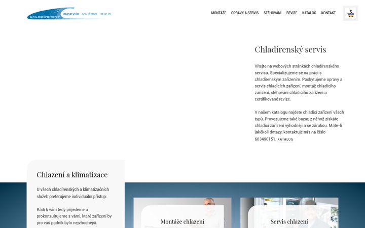 Posnetek zaslona chlazeniklima.cz