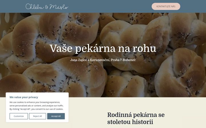 Posnetek zaslona chlebamaslo.cz