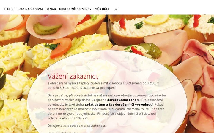 Posnetek zaslona chlebickyletna.cz