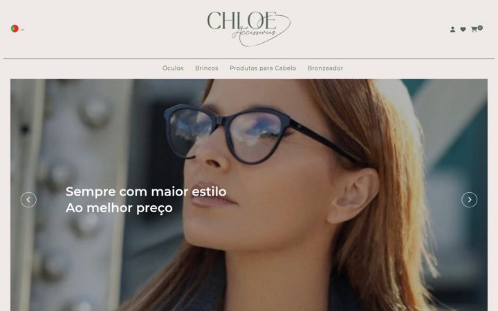 Skjámynd af chloeacessories.pt