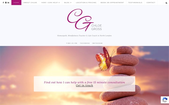 Screenshot ta' chloegross.co.uk