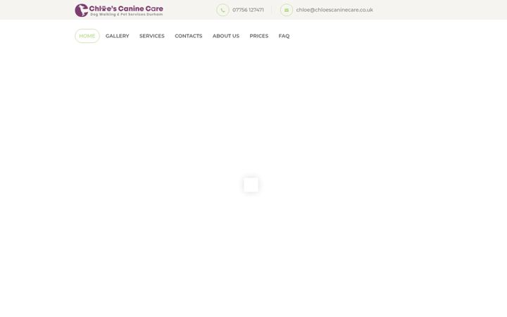 Screenshot ta' chloescaninecare.co.uk