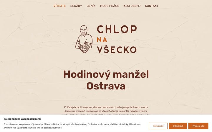 Posnetek zaslona chlopnavsecko.cz