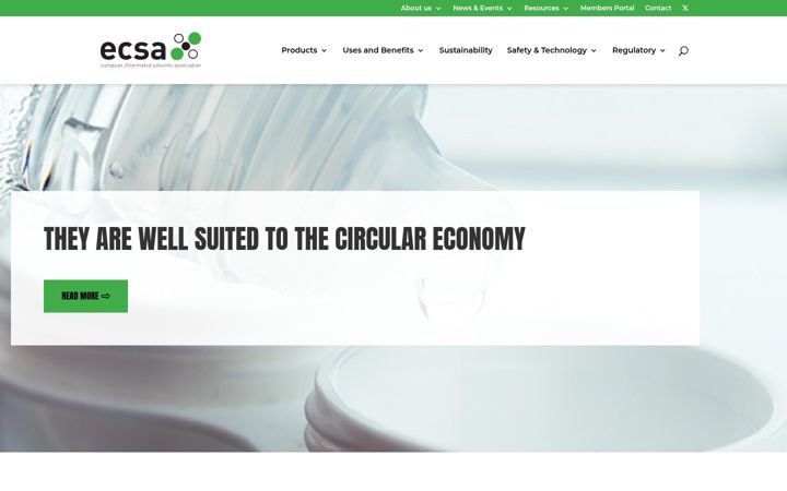 Screenshot ta' chlorinated-solvents.eu