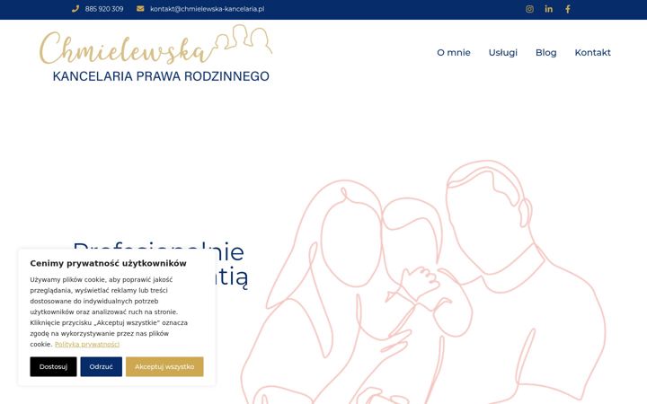 Screenshot of chmielewska-kancelaria.pl