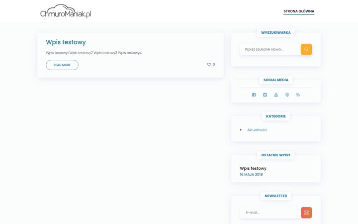 Screenshot of chmuromaniak.pl