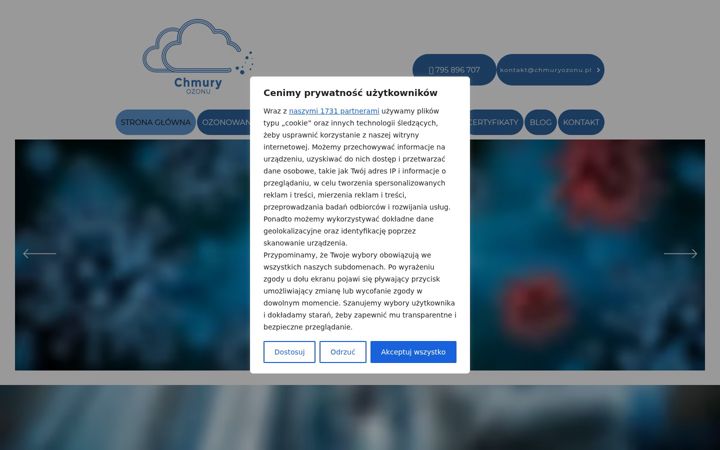 Screenshot of chmuryozonu.pl