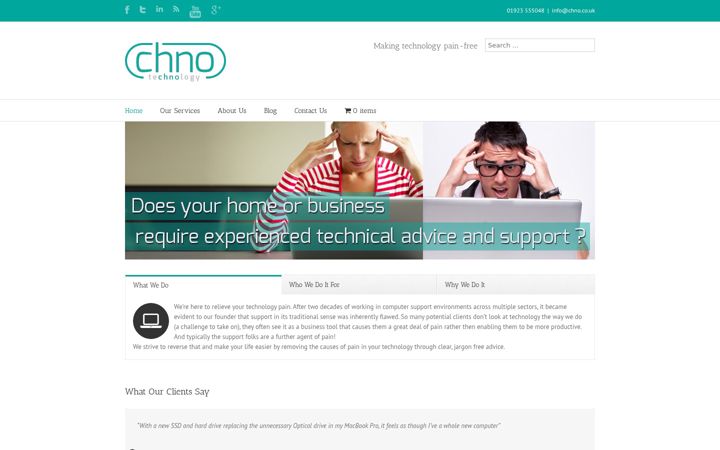 Screenshot ta' chno.co.uk