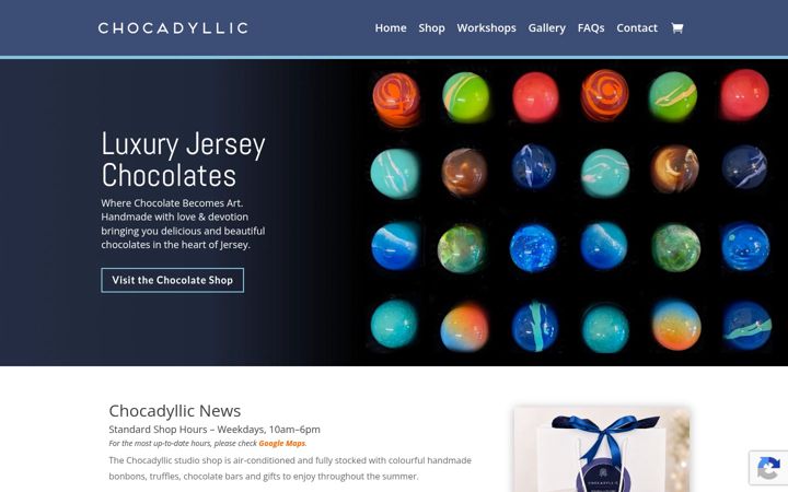 Screenshot ta' chocadyllic.co.uk
