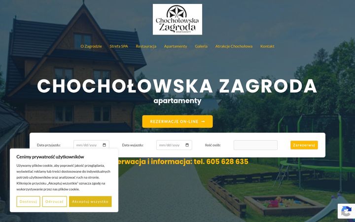 Screenshot of chocholowskazagroda.pl