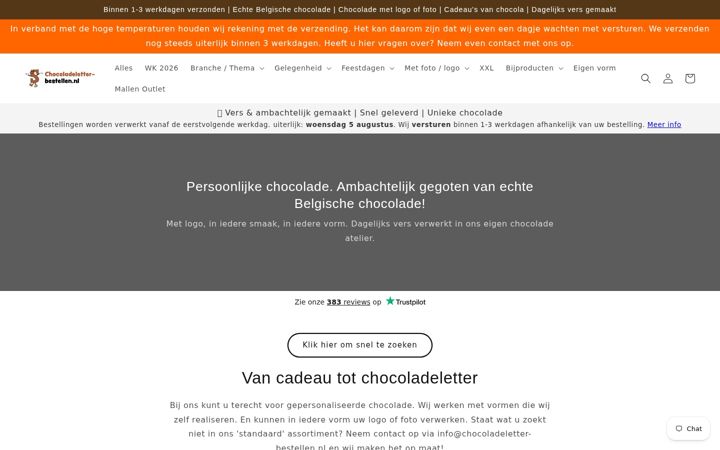 Captura de ecrã de chocoladeletter-bestellen.nl