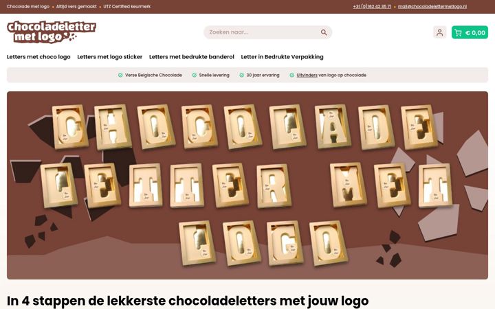 Captura de ecrã de chocoladelettermetlogo.nl