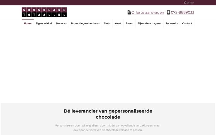 Captura de ecrã de chocoladetotaal.nl