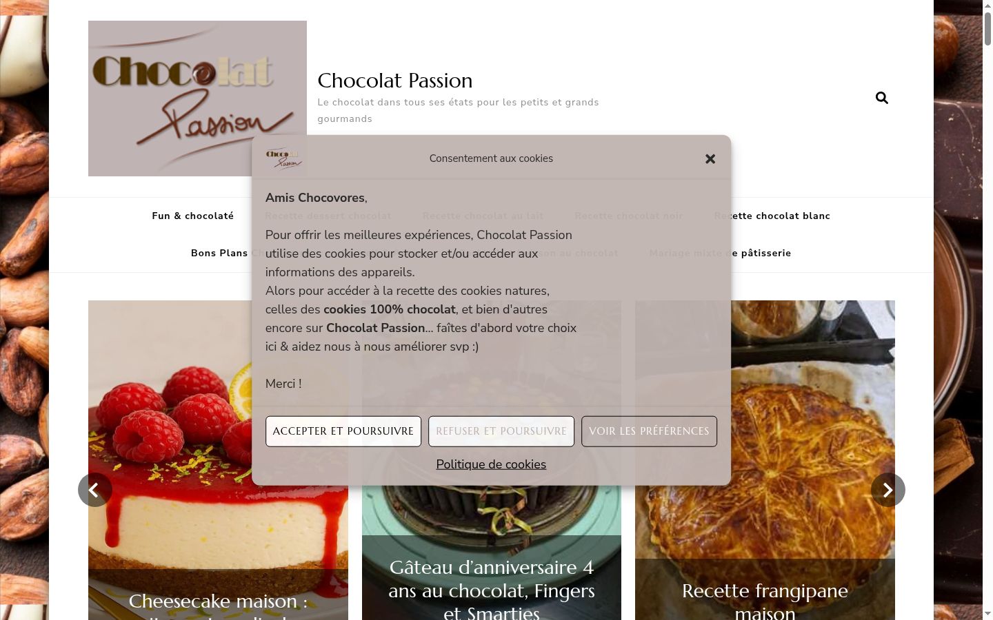 Screenshot tal-banner tal-kunsens muri qabel kwalunkwe interazzjoni