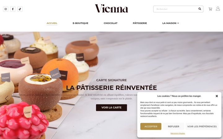 Screenshot von chocolat-vienna.fr