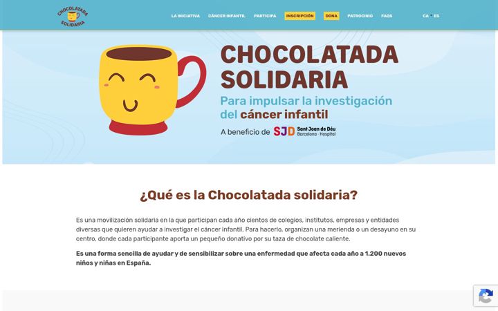 Skærmbillede af chocolatadasolidaria.org