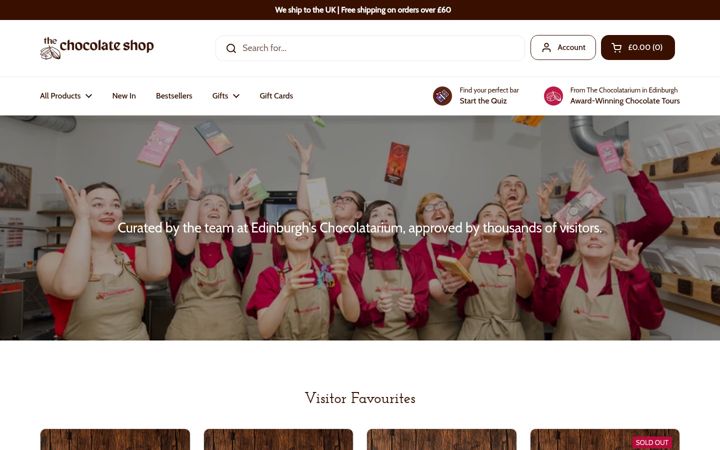 Screenshot of chocolate-shop.co.uk