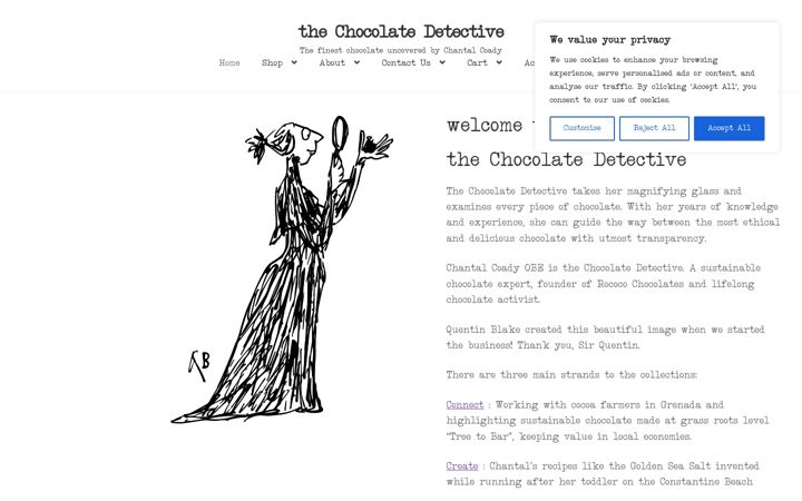 Screenshot of chocolatedetective.co.uk