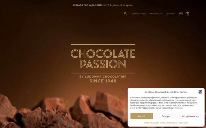 Screenshot ta' chocolatepassion.eu