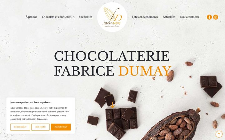 Screenshot von chocolaterie-dumay.fr