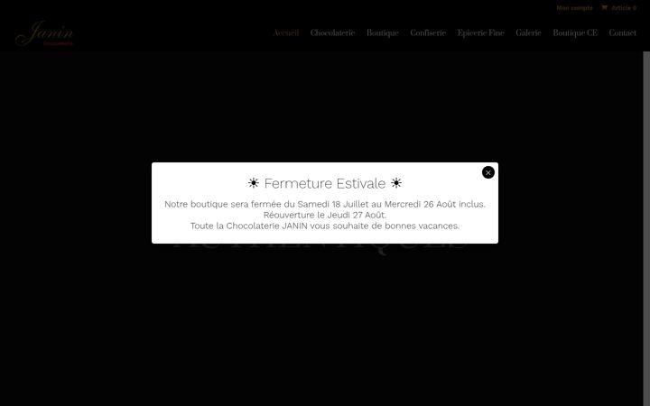 Screenshot von chocolateriejanin.fr
