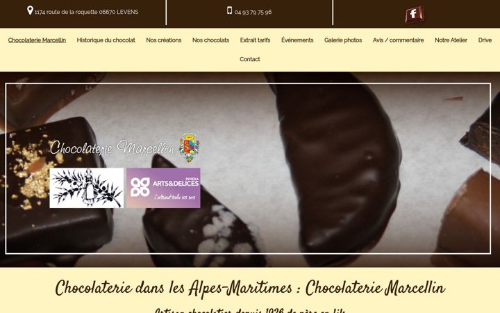 Screenshot von chocolateriemarcellin.fr