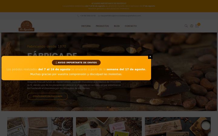 Ekraanipilt saidist chocolateslasuperlativa.es
